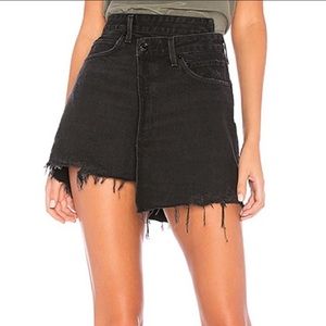 Agolde black denim skirt
